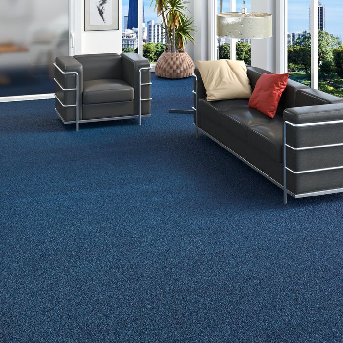 Trend Velours Teppichboden Joy Dunkelblau