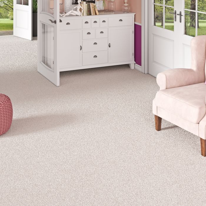 Hochflor Velours Teppichboden Luna Champagner