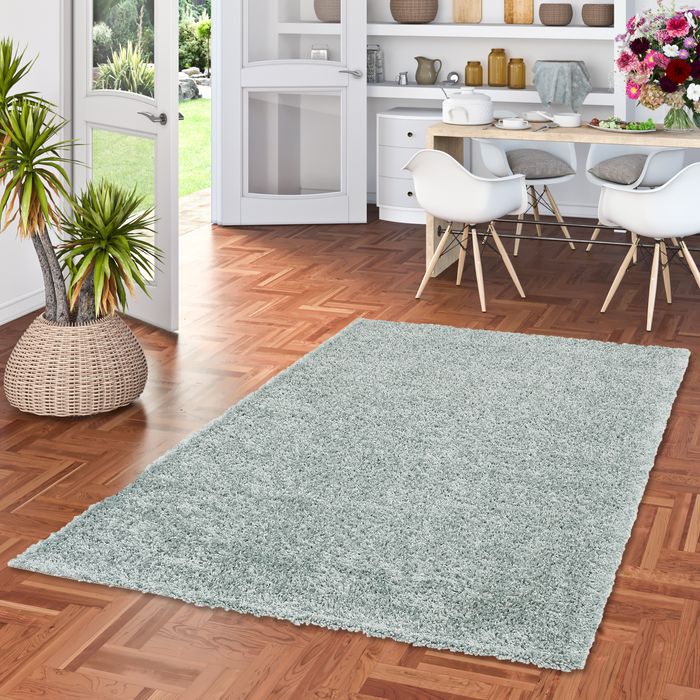 Comfy - Tapis Shaggy à poils longs - Bleu Pastel Mélange