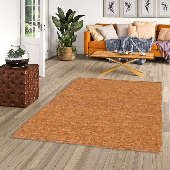 Natur Teppich Wolle Yukon Curry