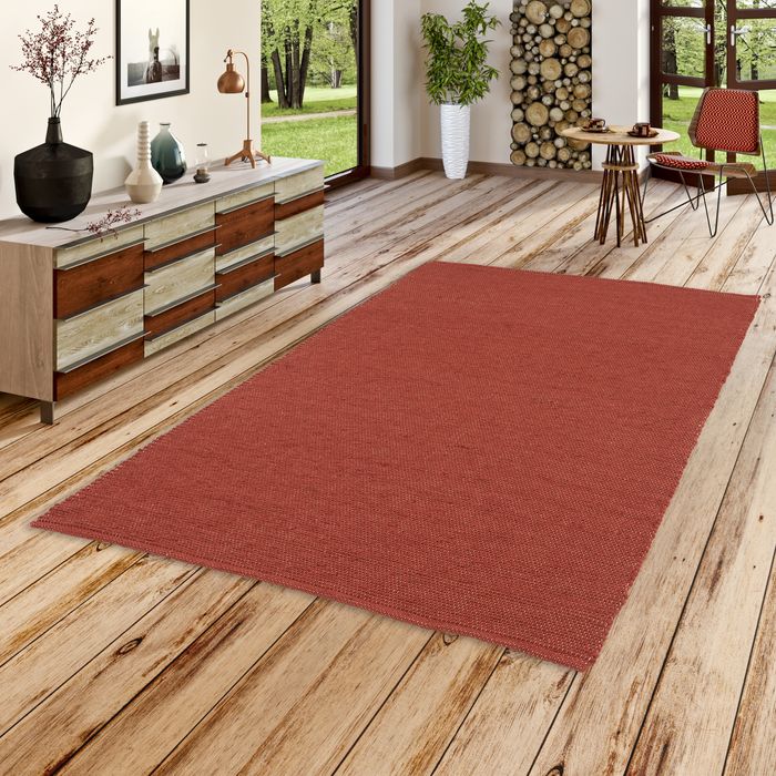 Yukon - Tapis en laine naturelle - Bordeaux