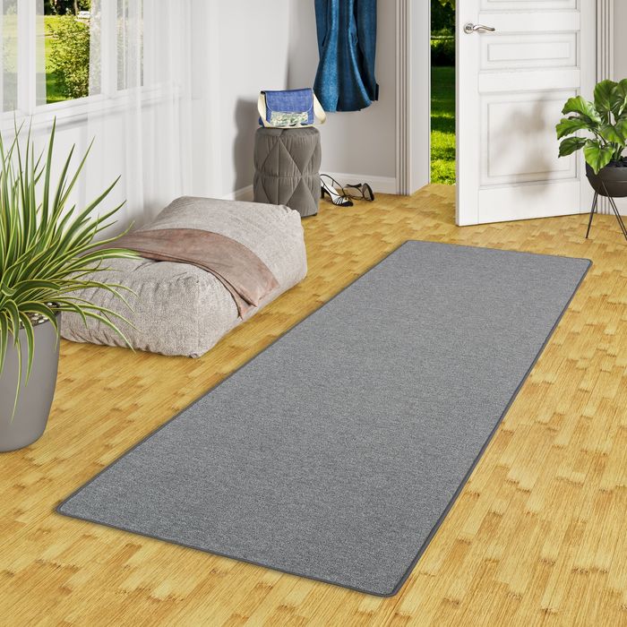 Tapis Coureur Strong Velours Bouclé Anthracite