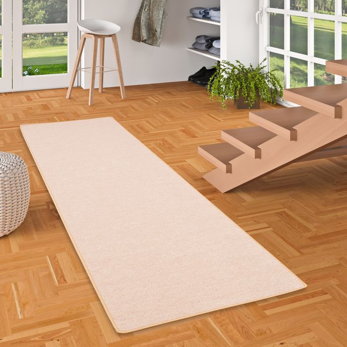 Tapis Coureur Strong Velours Bouclé Sable