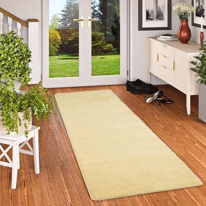 Hochflor Shaggy Läufer Teppich Palace Natur