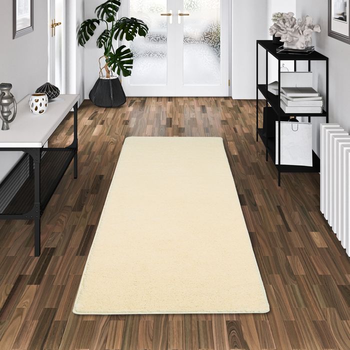 Hochflor Shaggy Läufer Teppich Palace Creme