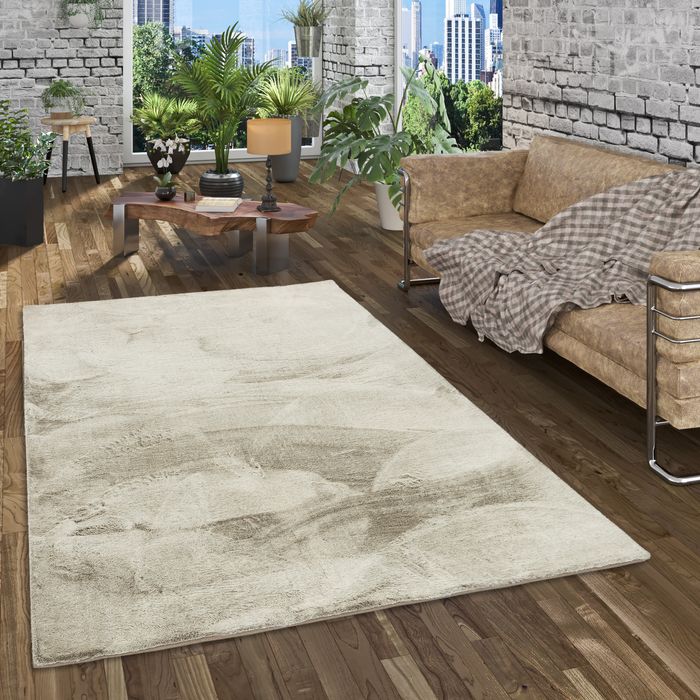 Plush - Tapis de luxe en fourrure synthétique super doux - Vert moucheté