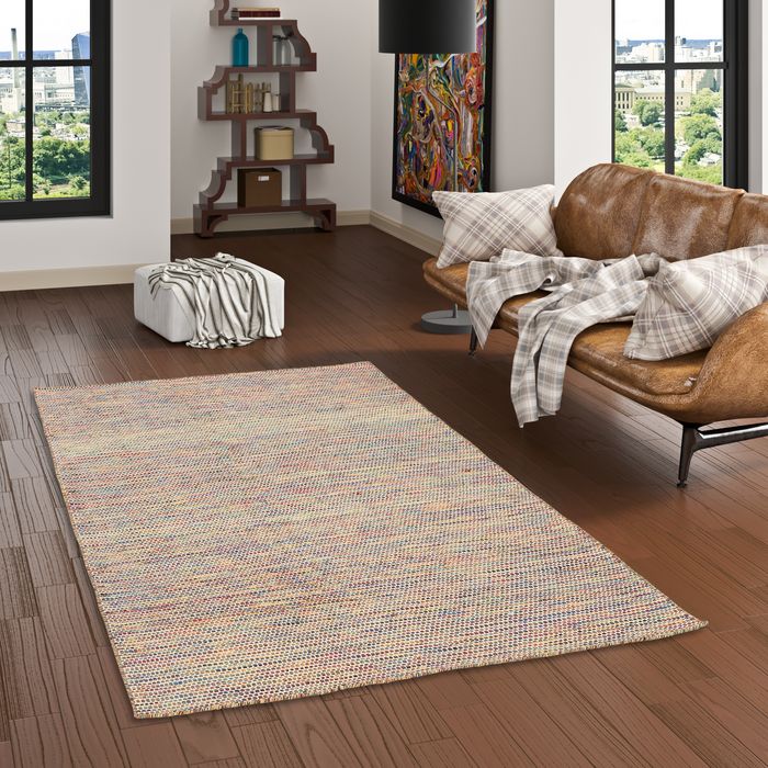 Rana - Tapis en laine naturelle - Multicolore moucheté