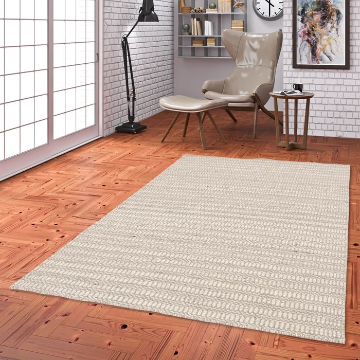 Skandi - Tapis en laine naturelle - Gris moucheté