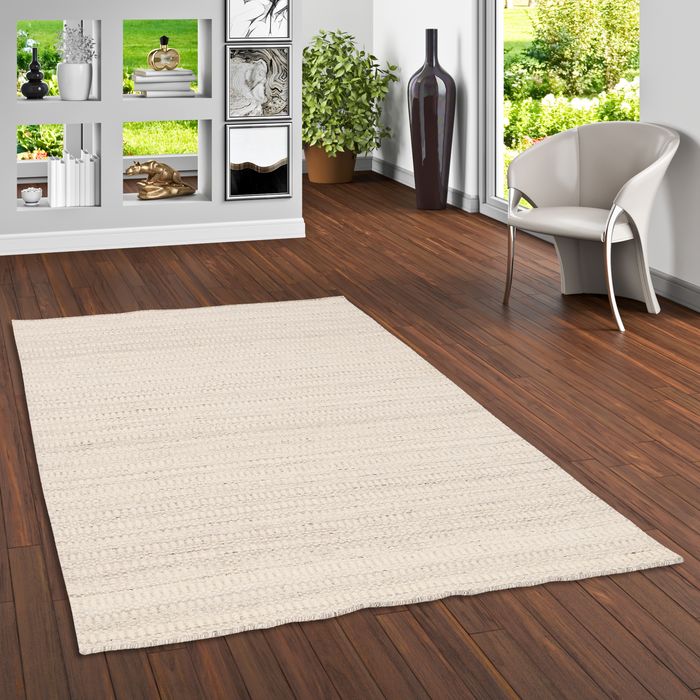 Skandi - Tapis en laine naturelle - Crème moucheté