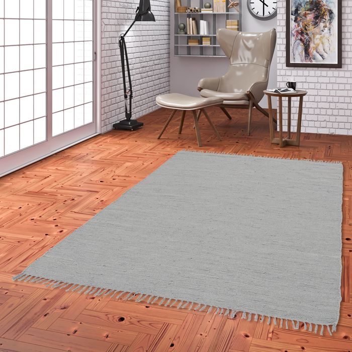 Jolly Cotton -Tapis naturel en coton - Gris