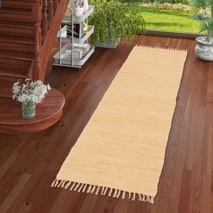 Baumwolle Natur Teppich Läufer Jolly Cotton Sand