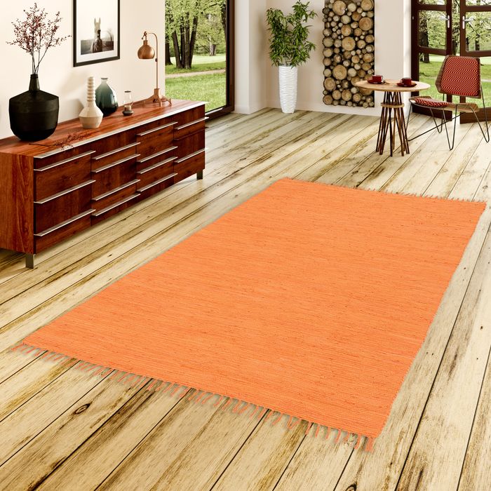 Jolly Cotton -Tapis naturel en coton - Terre cuite