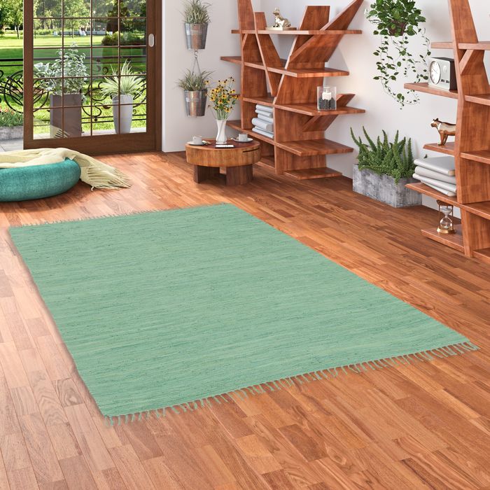 Jolly Cotton -Tapis naturel en coton - Menthe
