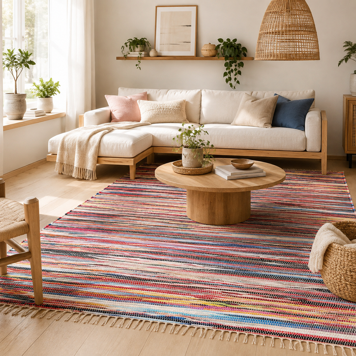 Baumwolle Natur Teppich Jolly Cotton Multi