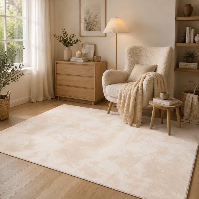 Tapis Fausse Fourrure Luxe Pearl Uni – Super Doux Rond & Rectangulaire