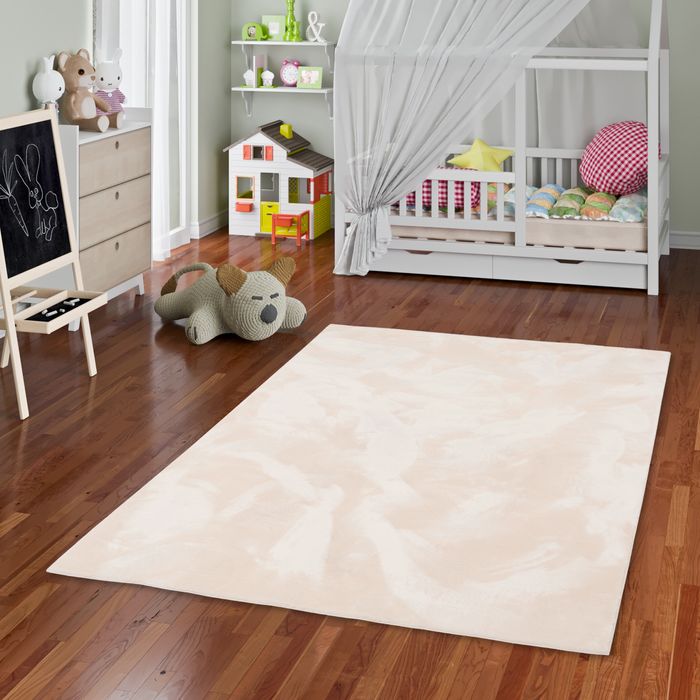 Tapis en fourrure Super Soft pour enfants et adolescents Pearl Kids crème