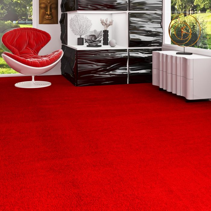 Trend Velours Teppichboden Joy Knallrot