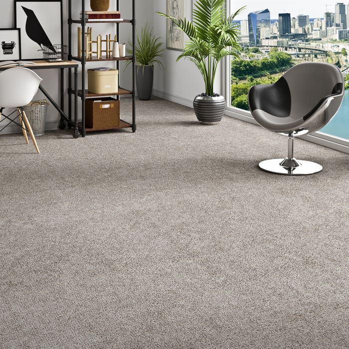 Hochflor Velours Teppichboden Mona Silbergrau