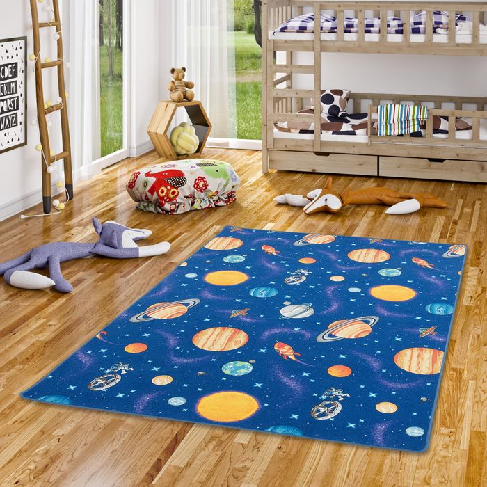 Tapis de jeu pour enfants Univers Bleu