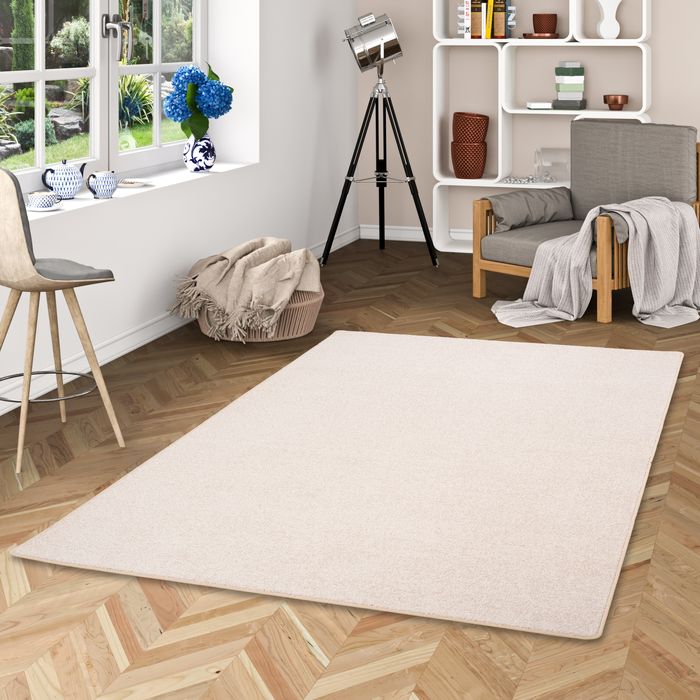 Hochflor Velours Teppich Luna Champagner