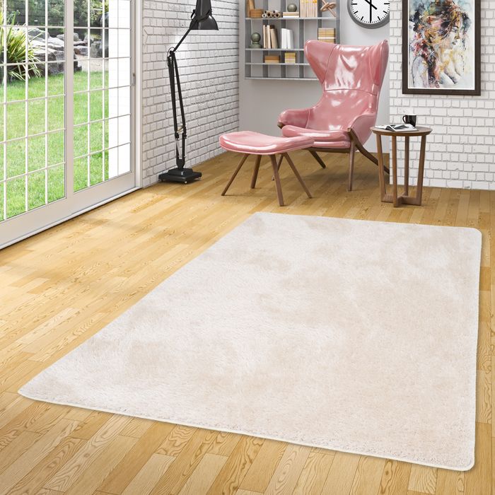 Luxe Tapis à poils longs Bilbao beige