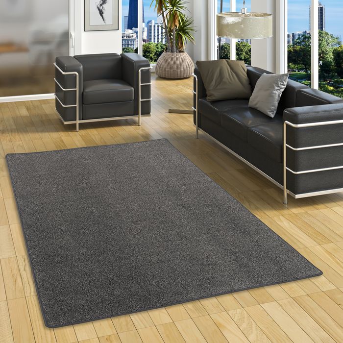 Tapis Joy Velours Anthracite Chiné