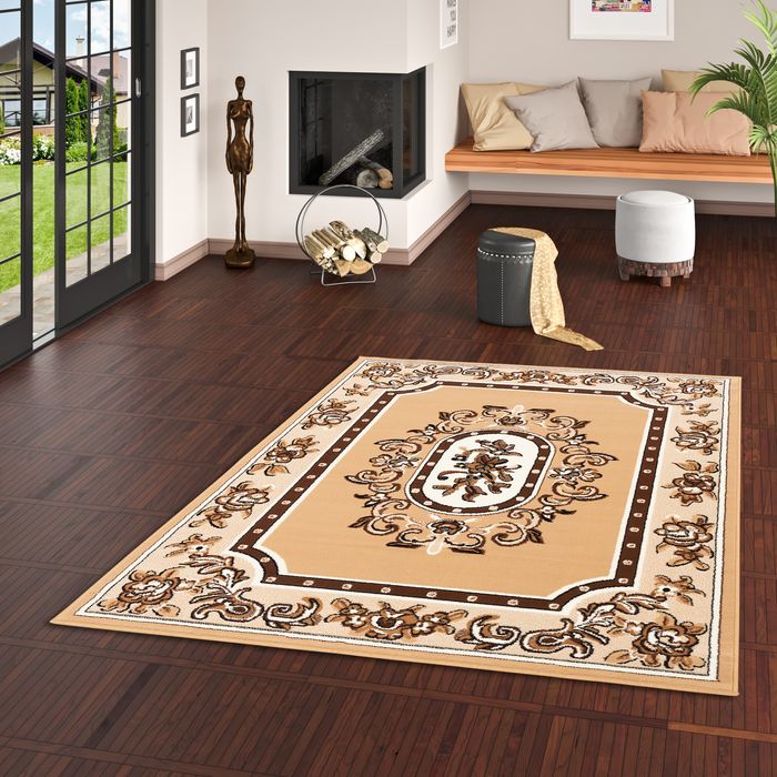 Orient Velours Teppich Trendline Beige