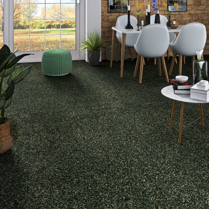 Trend Velours Teppichboden Joy Grün Meliert