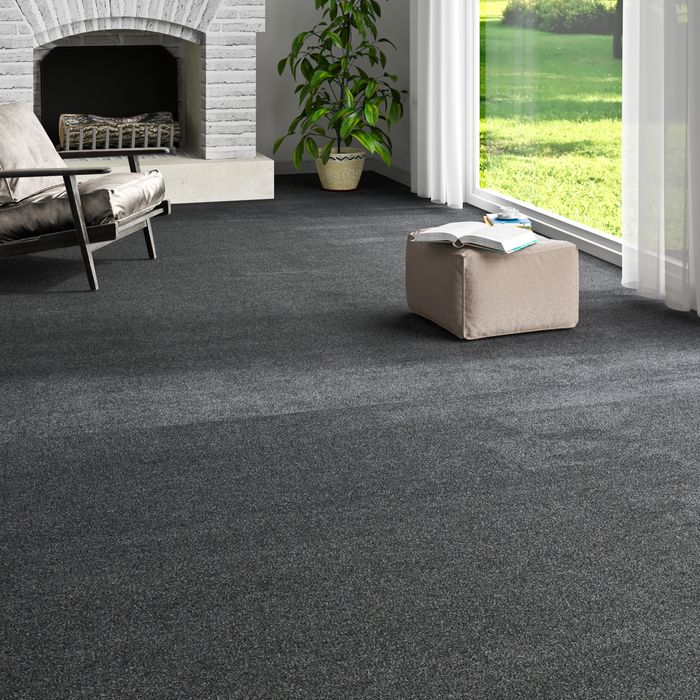 Trend Velours Teppichboden Joy Anthrazit Meliert