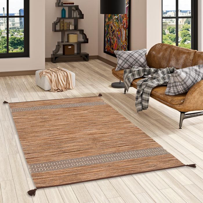 Natur Teppich Kelim Toskana Braun