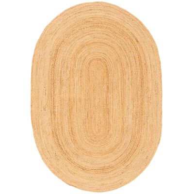 Salsa Juteteppich Natur – Handgefertigter Naturfaser Teppich aus Jute