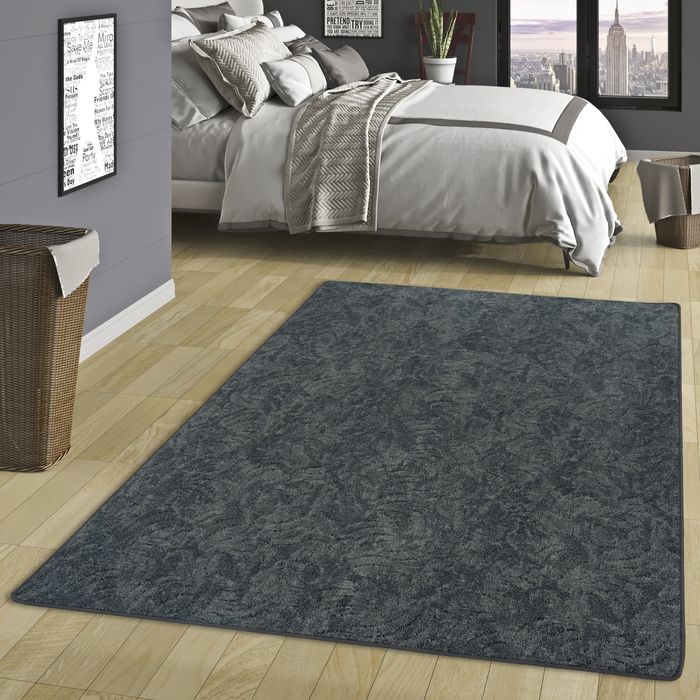 Konturenschnitt Hochflor Langflor Teppich Frieda Anthrazit