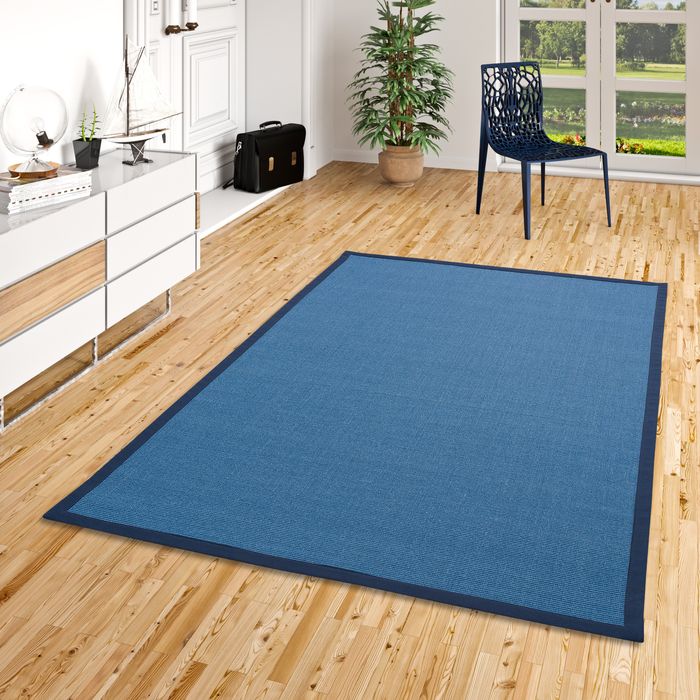 Tapis en sisal Natura en fibres naturelles avec bordure