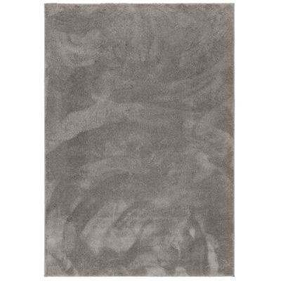 Luxus Super Soft Hochflor Teppich Silky Grau