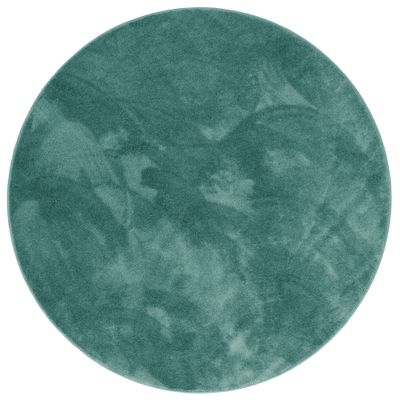 Luxus Super Soft Hochflor Teppich Melia Mintgrün Rund
