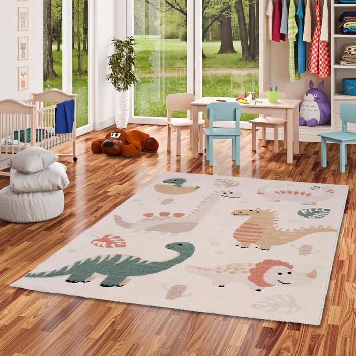 Kinder Teppich Happy Kids Dino Babys Bunt