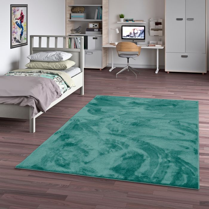 Super Soft Hochflor Langflor Teppich Melia Kids Mintgrün