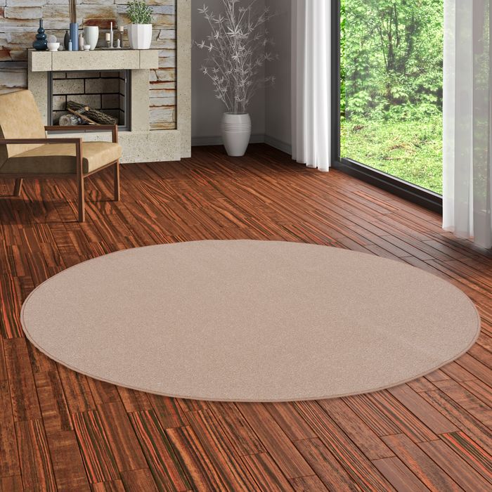 Tapis Rond Joy Velours Naturel
