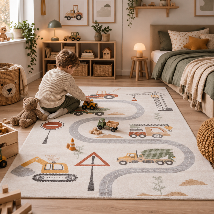 Kinder Teppich Maui Kids Baustelle