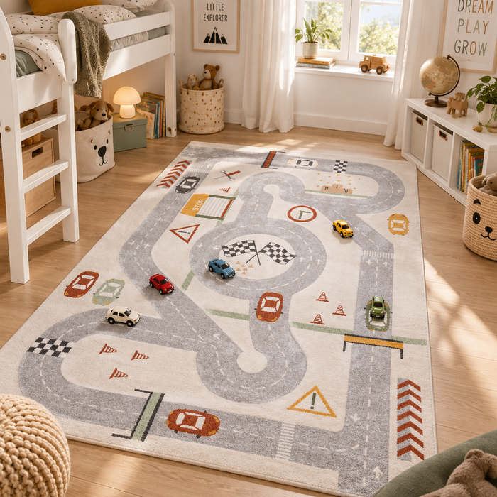 Kinder Teppich Maui Kids Rennbahn Autos
