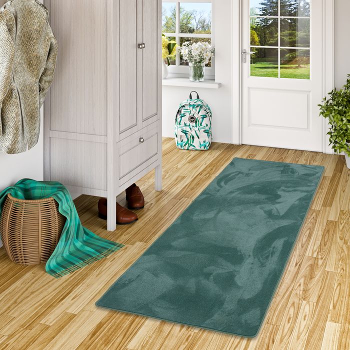 Hochflor Super Soft Teppich Läufer Deluxe Mintgrün