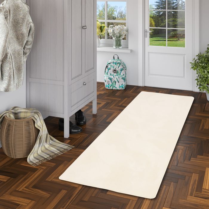 Hochflor Super Soft Teppich Läufer Deluxe Creme