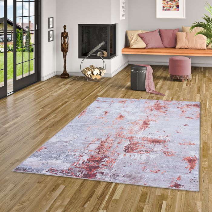 In und Outdoor Teppich Vintage Allure Rost Grau
