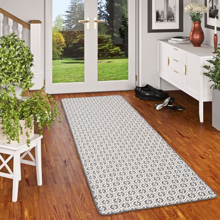 In- und Outdoor Teppich Läufer Beidseitig Cape Cod Grau