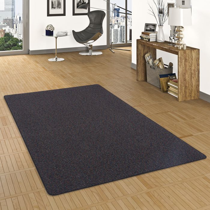 Schlingen Teppich Alma Schwarz Meliert