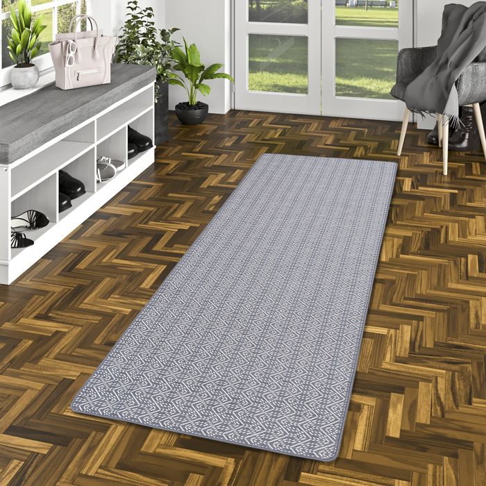In- und Outdoor Teppich Läufer Beidseitig Cape Cod Grau Trend