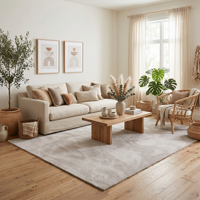 Super Soft Hochflorteppich Livorno Grau