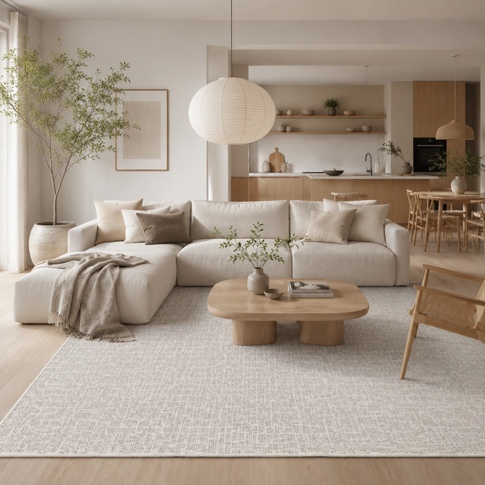 Tapis Designer Bouclé Niva Crème