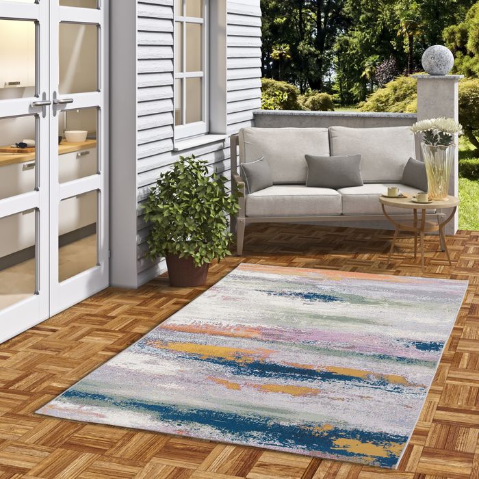 Tapis intérieur et extérieur Malibu Pétrole Mix