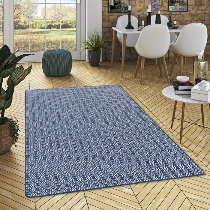 In- und Outdoor Teppich Beidseitig Cape Cod Dunkelblau Trend